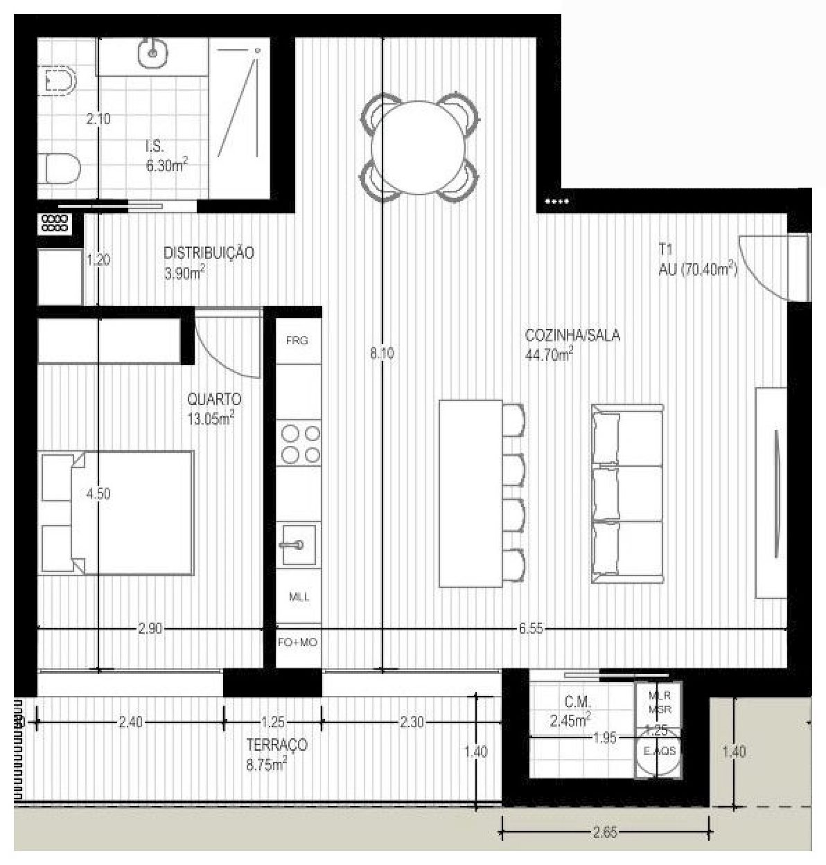 Planta da fração EB