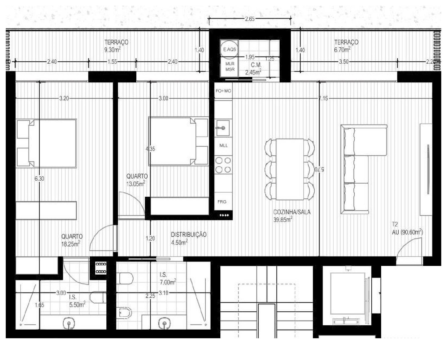 Planta da fração LB
